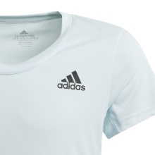 adidas Tennis Shirt Club 3 Stripes #22 light blue Girls